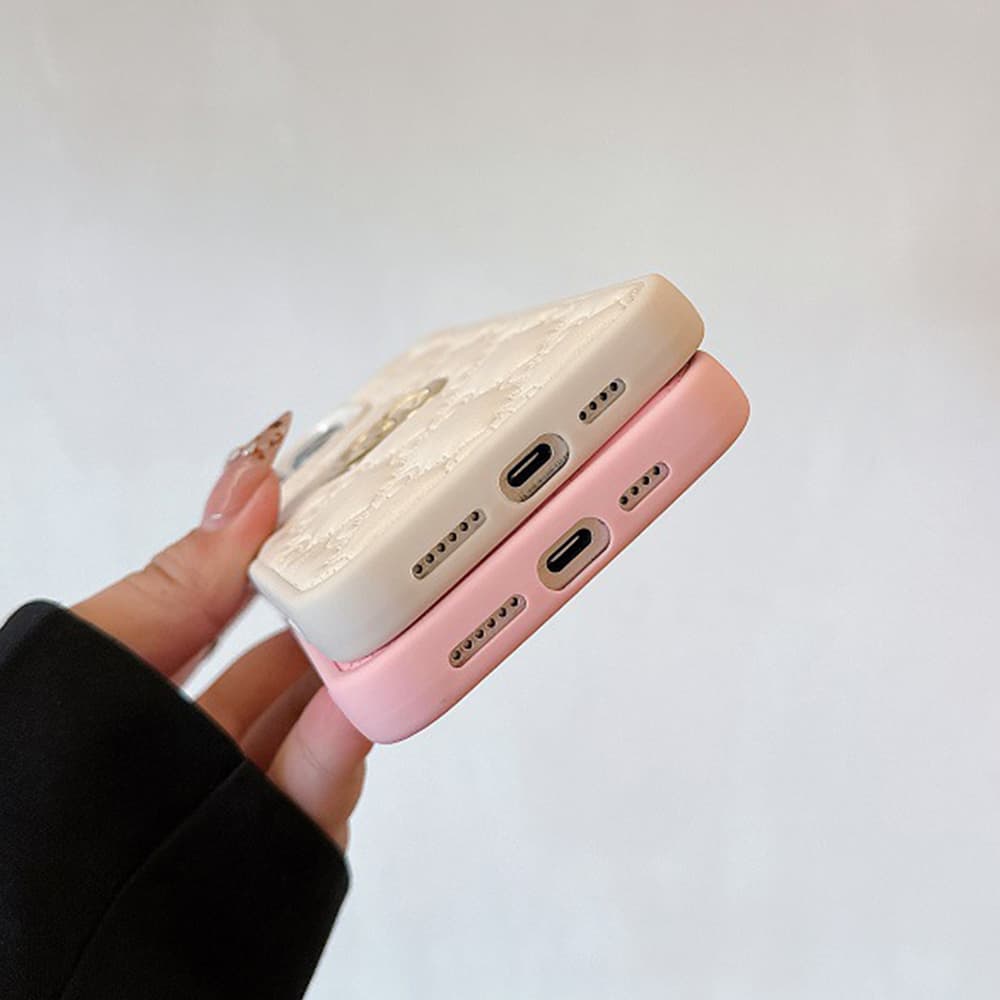 Gucci GG Supreme Pattern with Gold Logo iPhone Case