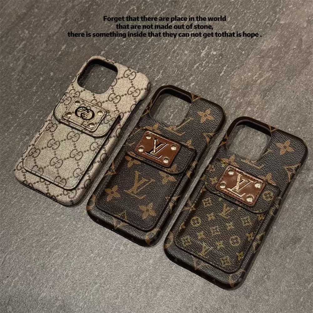 Louis Vuitton & Gucci Flip-style Card Holder iPhone Case