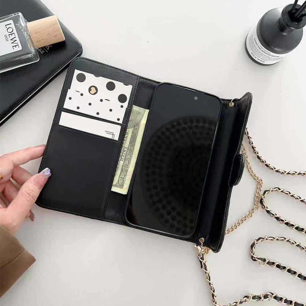 Chanel Classic Flap iPhone Case with Chain Strap & Card Slots