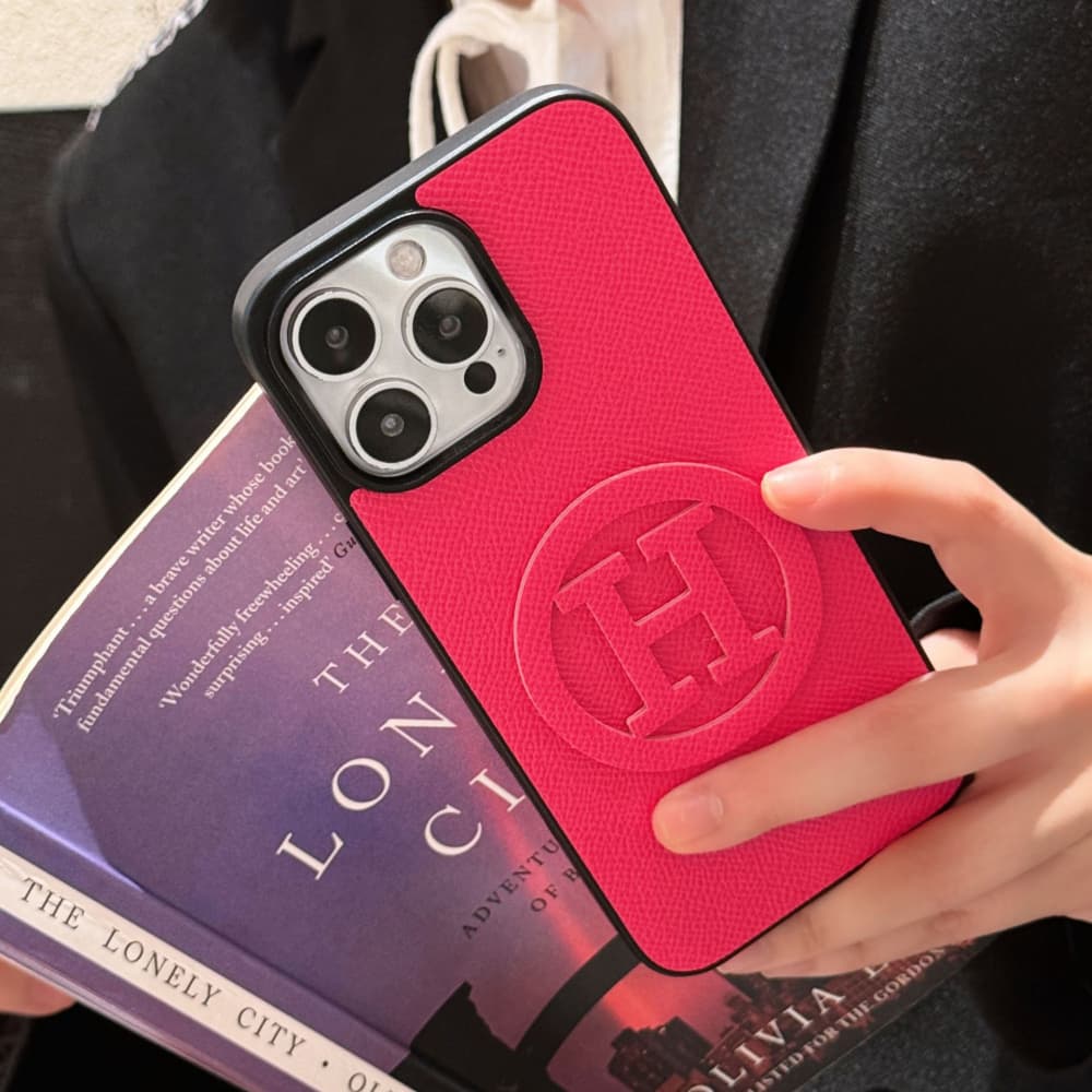 Hermès H Logo Premium Leather iPhone Case
