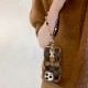 Louis Vuitton Crystal LV Logo & Beaded Chain, Colorful Checker Design iPhone Case