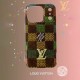 Louis Vuitton Crystal LV Logo & Beaded Chain, Colorful Checker Design iPhone Case