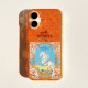 Hermès Orange Glitter with Horse & Floral Design iPhone Case - HERMÈS PARIS Branded