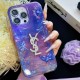 Multi-Designer Iridescent Butterfly Design iPhone Case - Crystal YSL Dior Chanel Miu Miu Logos