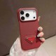 Prada Carbon Fiber Texture iPhone Case with Metal Triangle Logo