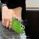 Gucci Iridescent Green iPhone Case with Gold GG Logo & GUCCI Beauty Text