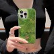 Gucci Iridescent Green iPhone Case with Gold GG Logo & GUCCI Beauty Text