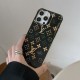 Louis Vuitton Black & Gold LV Logo with Monogram iPhone Case Louis Vuitton Black & Gold LV Logo with Monogram iPhone Case