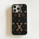 Louis Vuitton Black & Gold LV Logo with Monogram iPhone Case Louis Vuitton Black & Gold LV Logo with Monogram iPhone Case