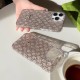 Gucci Glitter Effect GG Supreme with Crystal GG Logo iPhone Case