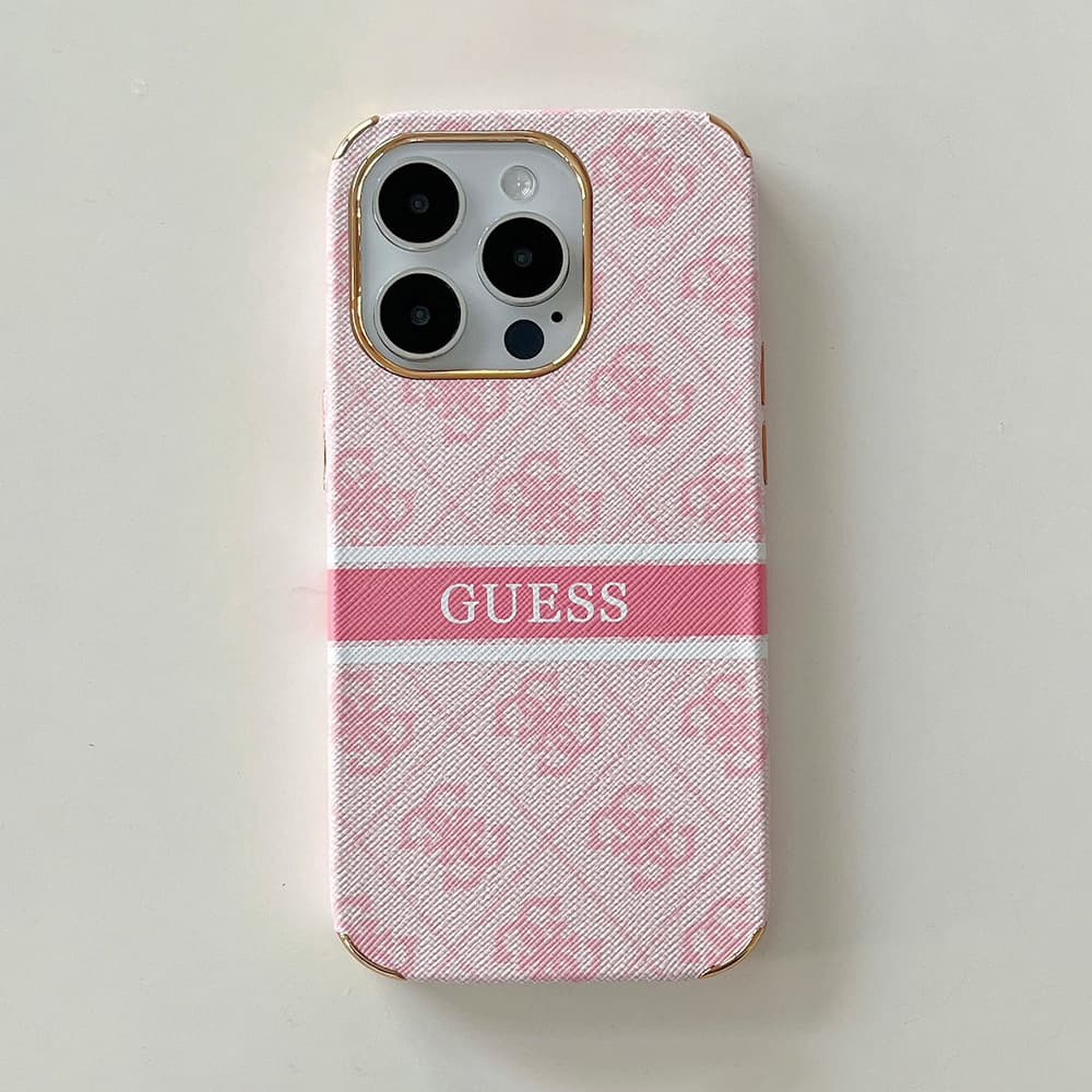 Guess Four Corner Protective Signature Pattern iPhone Case