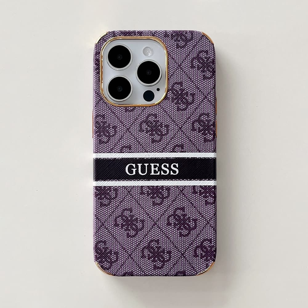 Guess Four Corner Protective Signature Pattern iPhone Case