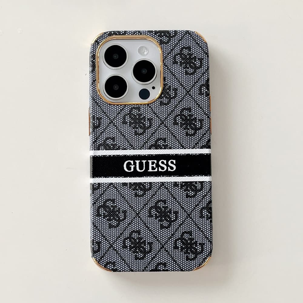 Guess Four Corner Protective Signature Pattern iPhone Case