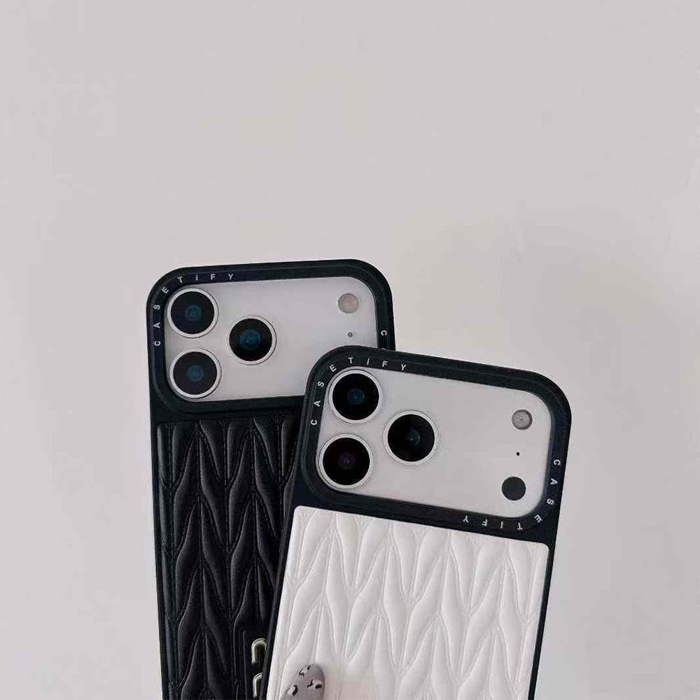 Miu Miu X CASETiFY Matelassé Quilted Pattern with Signature Branding iPhone Case