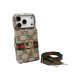 Gucci & LV Horizontal Accordion Oversized Metal Logo Card Holder iPhone Case