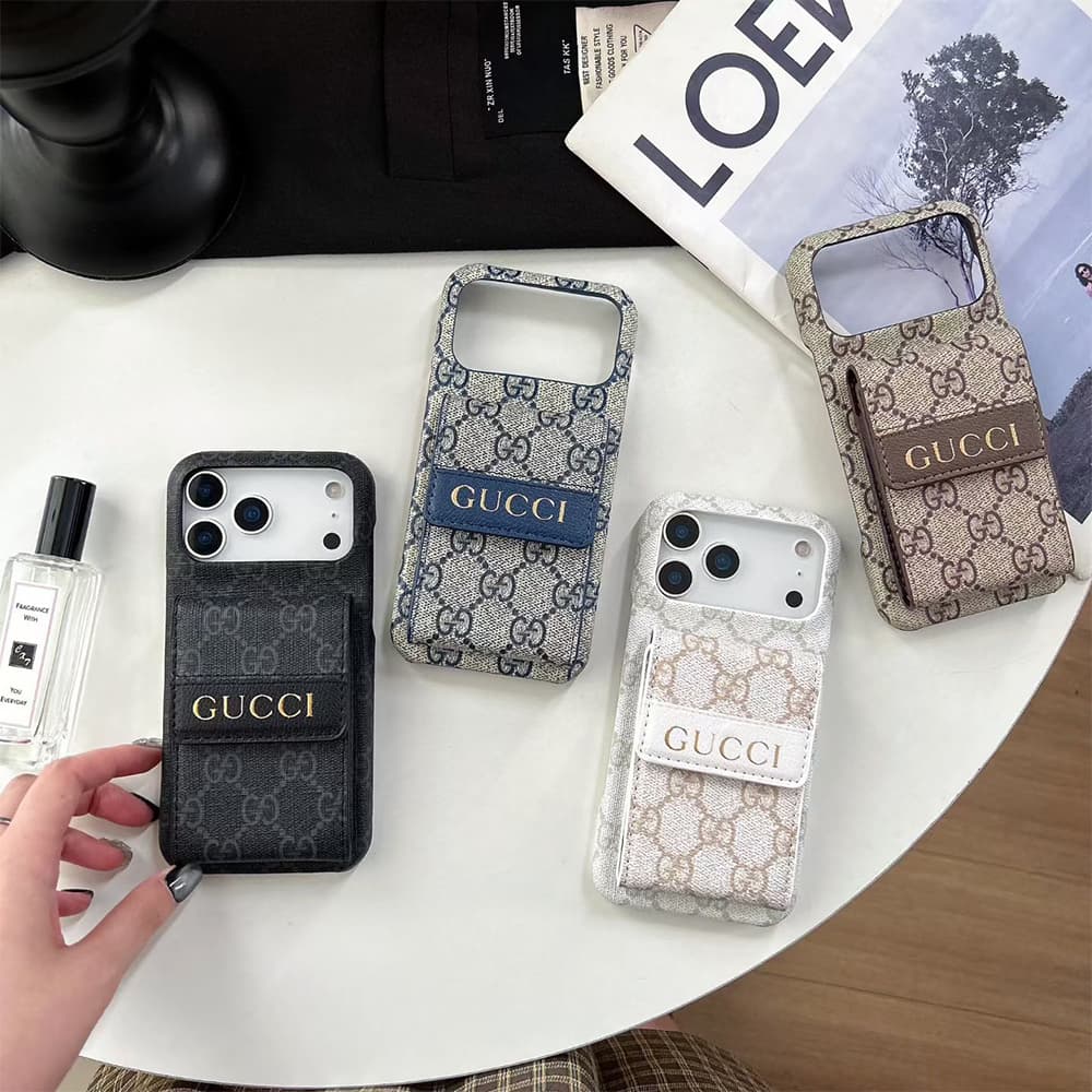Gucci Branded Flip Cover Accordion-style Card Holder iPhone Case