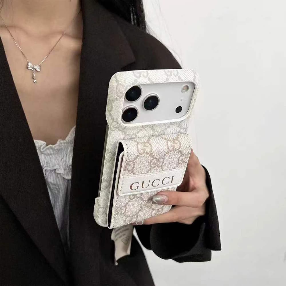 Gucci Branded Flip Cover Accordion-style Card Holder iPhone Case Gucci Branded Flip Cover Accordion-style Card Holder iPhone Case