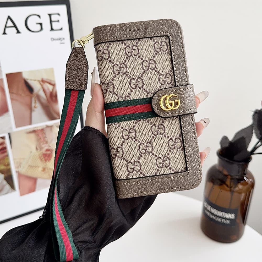 LV & Gucci Collage Style Wallet Card Holder Galaxy/iPhone Case