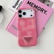 Prada Crocodile Texture with Metal Triangle Logo iPhone Case Prada Crocodile Texture with Metal Triangle Logo iPhone Case