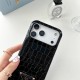 Prada Crocodile Texture with Metal Triangle Logo iPhone Case Prada Crocodile Texture with Metal Triangle Logo iPhone Case