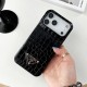 Prada Crocodile Texture with Metal Triangle Logo iPhone Case Prada Crocodile Texture with Metal Triangle Logo iPhone Case