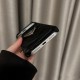 Prada Velvet Finish with Metal Triangle Logo & Card Slot iPhone Case