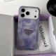 Prada Crocodile Embossed with Metal Triangle Logo & Card Slot iPhone Case Prada Crocodile Embossed with Metal Triangle Logo & Card Slot iPhone Case