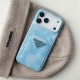 Prada Crocodile Embossed with Metal Triangle Logo & Card Slot iPhone Case Prada Crocodile Embossed with Metal Triangle Logo & Card Slot iPhone Case