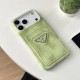 Prada Crocodile Embossed with Metal Triangle Logo & Card Slot iPhone Case Prada Crocodile Embossed with Metal Triangle Logo & Card Slot iPhone Case