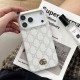 Gucci Semi-Cover Design GG Supreme with Metal Logo iPhone Case