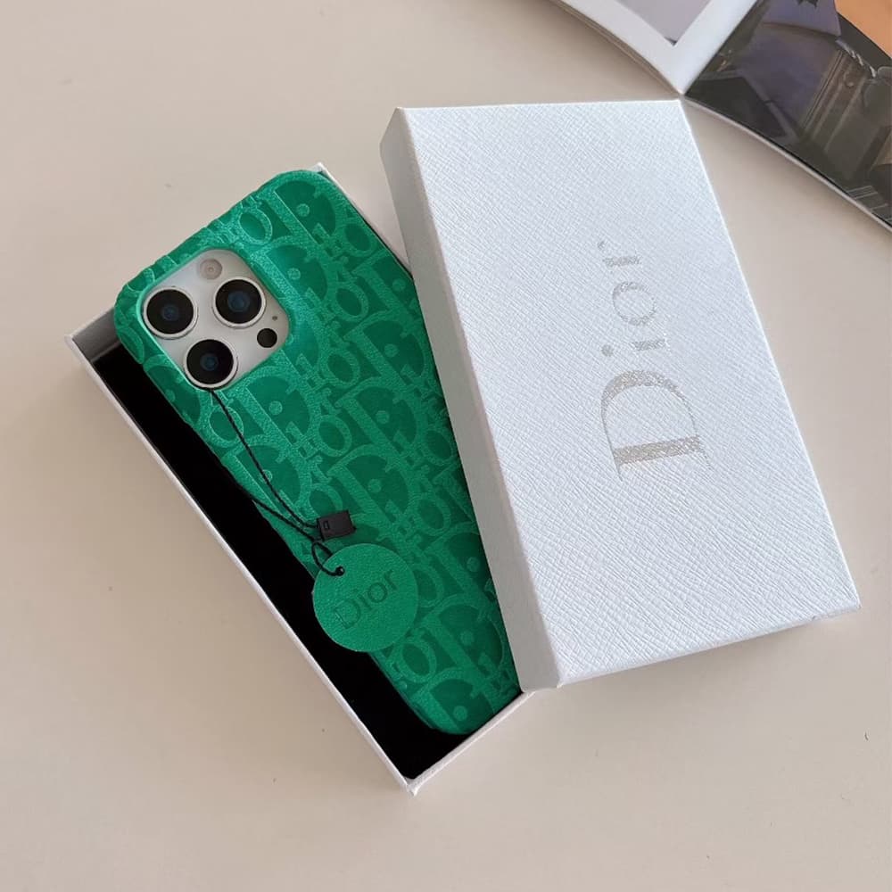 Dior Oblique Pattern with Charm iPhone Case in 10 Colors