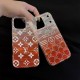 Gucci & LV Transparent with Orange Gradient & Brand Patterns iPhone Case