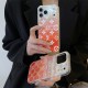 Gucci & LV Transparent with Orange Gradient & Brand Patterns iPhone Case
