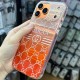 Gucci & LV Transparent with Orange Gradient & Brand Patterns iPhone Case Gucci & LV Transparent with Orange Gradient & Brand Patterns iPhone Case