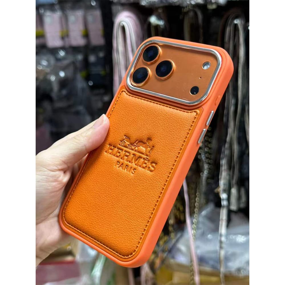 Hermès Classic Orange with Carriage Logo & Hermès Paris Branding iPhone 17 Case Hermès Classic Orange with Carriage Logo & Hermès Paris Branding iPhone 17 Case
