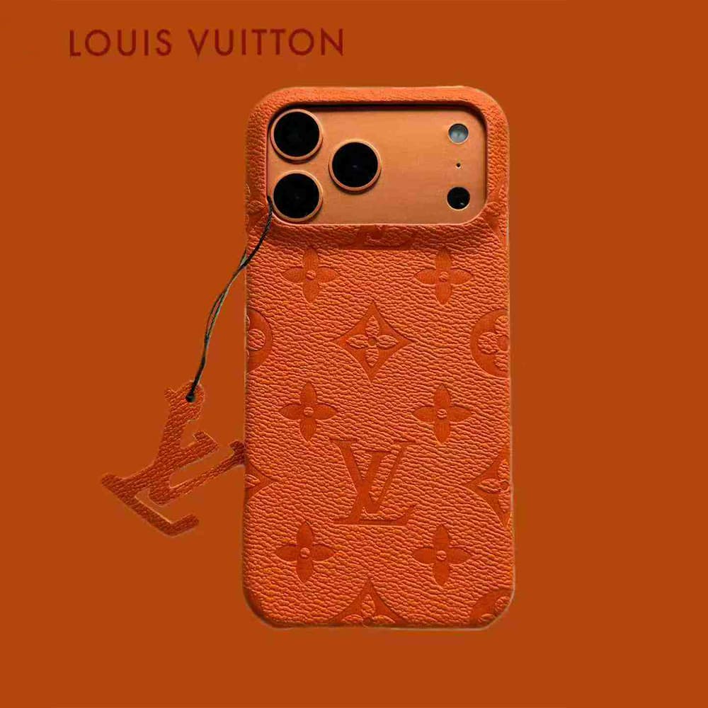 Louis Vuitton Embossing Monogram Premium Leather iPhone 17 Case