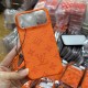 LV Gucci Dior Hermes 4-Sided Cutout Vibrant Orange iPhone Case