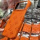 LV Gucci Dior Hermes 4-Sided Cutout Vibrant Orange iPhone Case