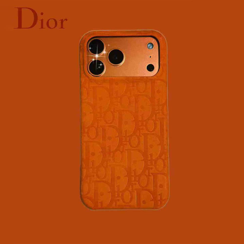 Dior Oblique Embossed Premium Leather & Velvet iPhone Case