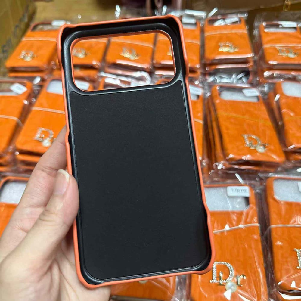 Dior Oblique Pattern with Crystal & Pearl Accents iPhone Case