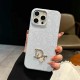 Dior Oblique Pattern with Crystal & Pearl Accents iPhone Case