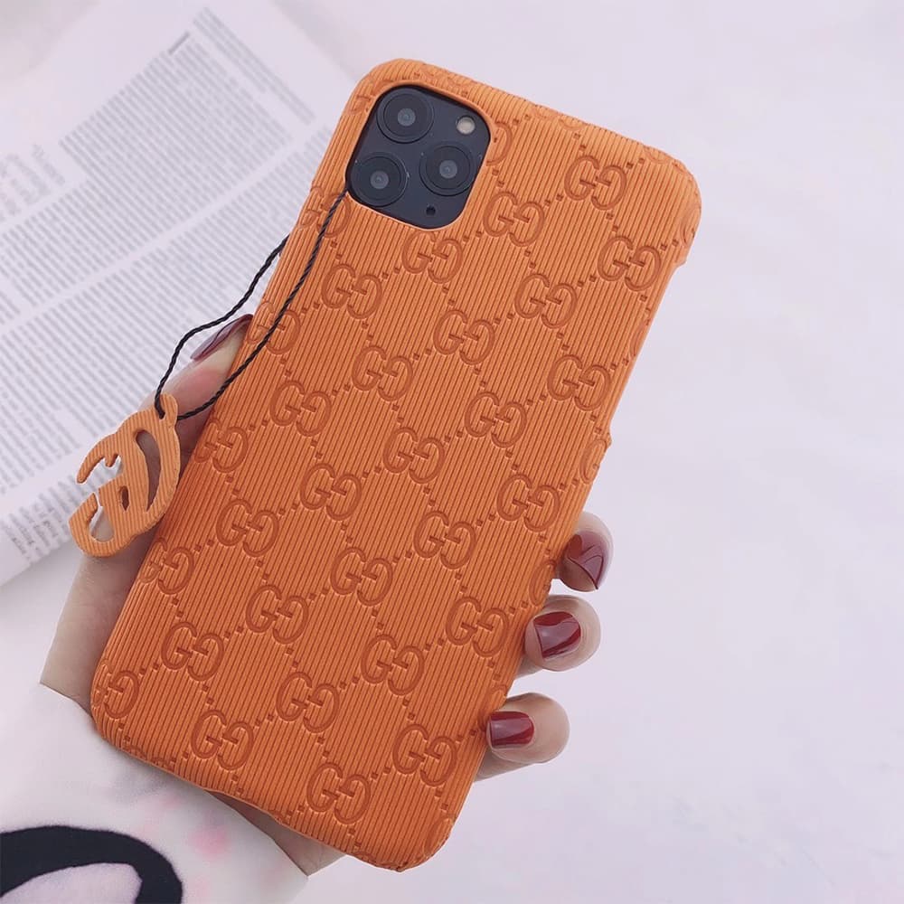 Gucci Embossed GG Pattern with Detachable Charm iPhone Case in 10 Colors