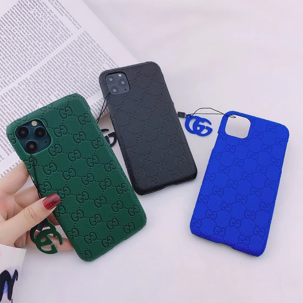 Gucci Embossed GG Pattern with Detachable Charm iPhone Case in 10 Colors