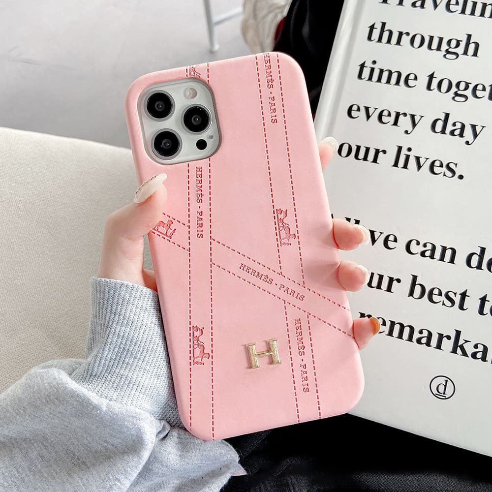 Hermès H Logo & Embossed Carriage Design iPhone Case Hermès H Logo & Embossed Carriage Design iPhone Case
