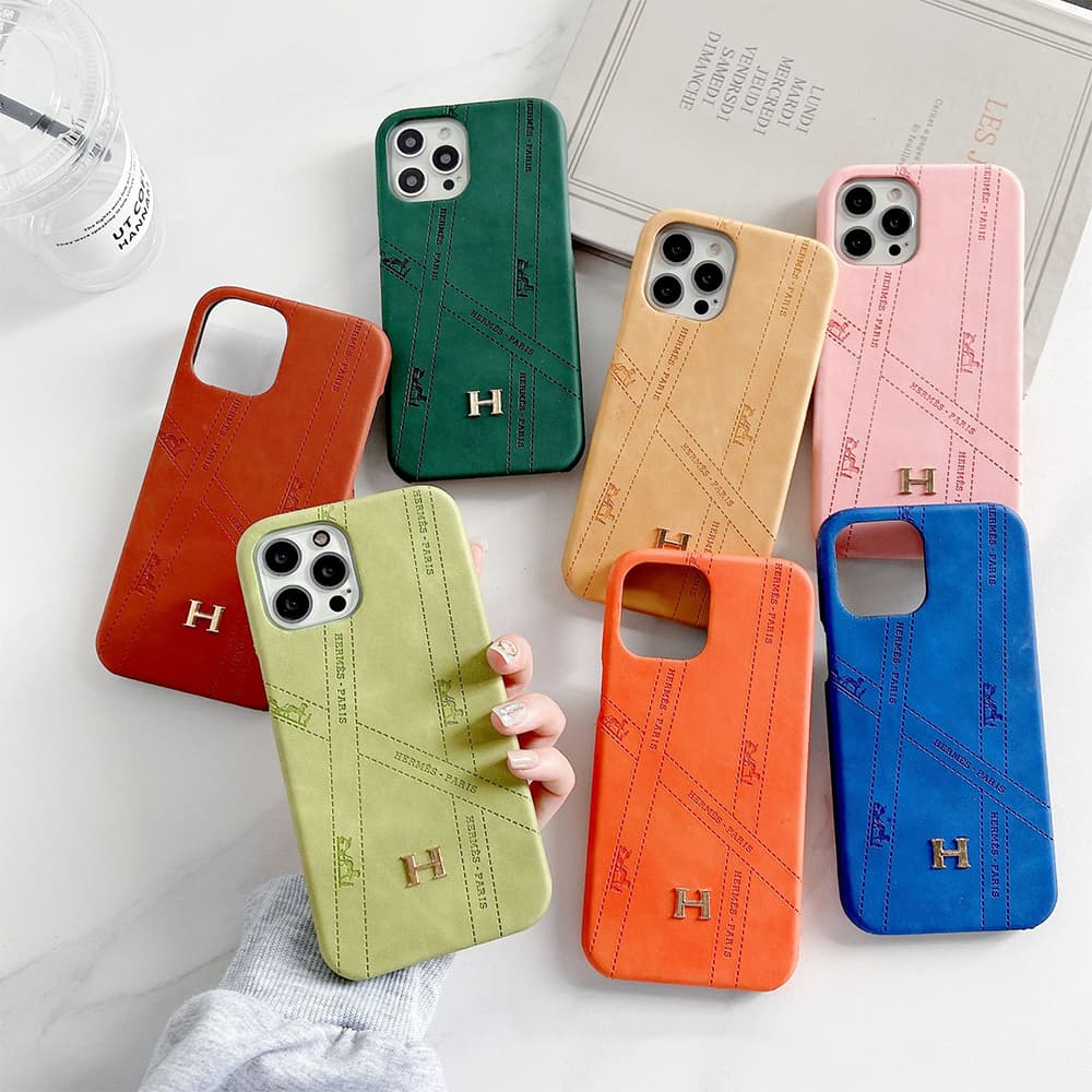 Hermès H Logo & Embossed Carriage Design iPhone Case Hermès H Logo & Embossed Carriage Design iPhone Case