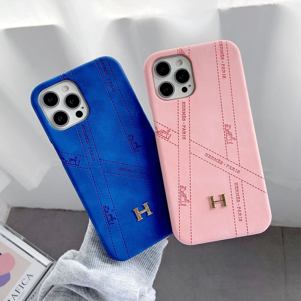 Hermès H Logo & Embossed Carriage Design iPhone Case Hermès H Logo & Embossed Carriage Design iPhone Case