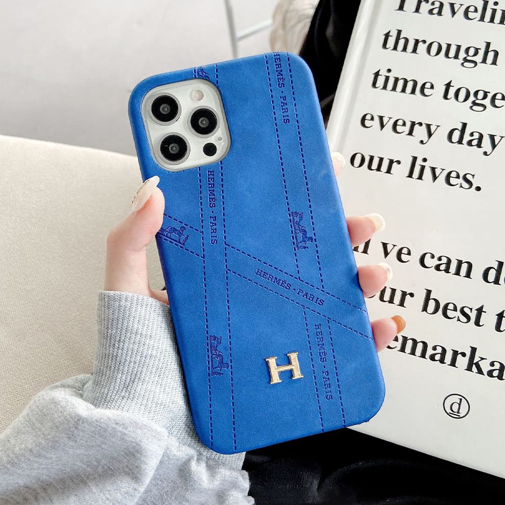 Hermès H Logo & Embossed Carriage Design iPhone Case Hermès H Logo & Embossed Carriage Design iPhone Case