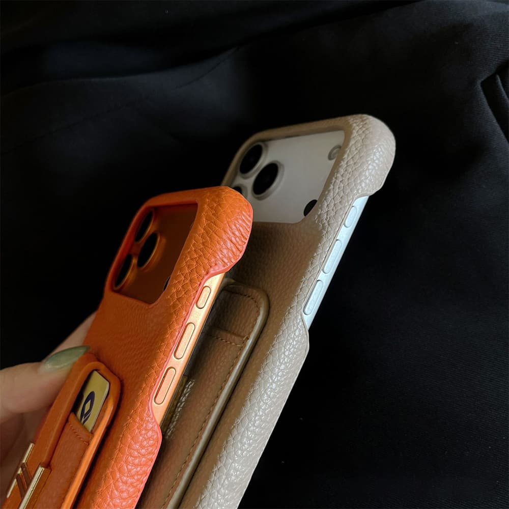 Hermès Metal H Buckle & Card Slot iPhone Case