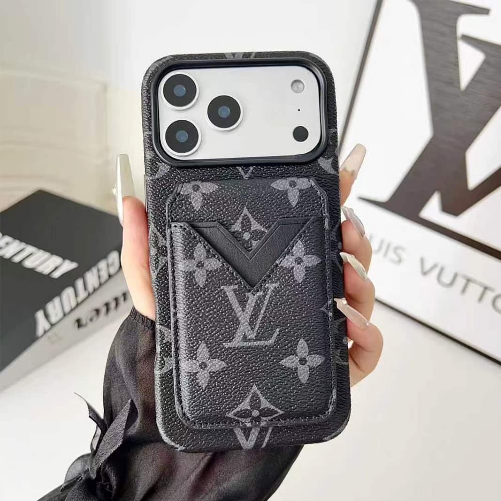 LV & Gucci V-shaped Flip-style Card Holder iPhone Case