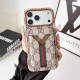 LV & Gucci V-shaped Flip-style Card Holder iPhone Case